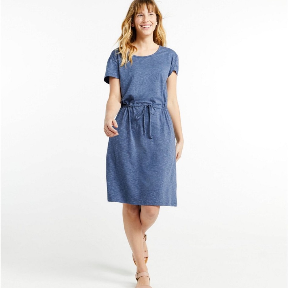 LL Bean striped cotton dress